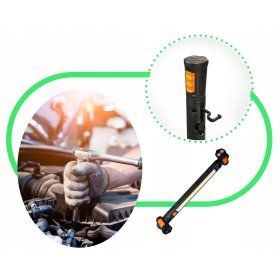 Latarka LED COB 12W 1200lm hak magnes akumulator 2600mAh przenośna TS2273