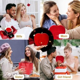 WIECZNA RÓŻA W SZKLE SZKATUŁCE NASZYJNIK PREZENT NA DZIEŃ WALENTYNKI KOBIET