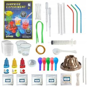 Zestaw Naukowy EKSPERYMENTY dla Dzieci 52w1 Chemia Laboratorium Wulkan STEM