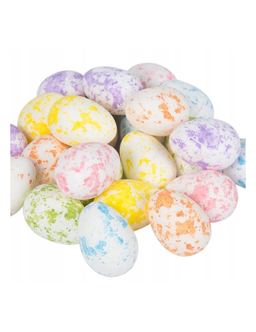 JAJKA STYROPIANOWE wielkanocne 50szt kolorowe PISANKI 2,5cm jaja WIELKANOC