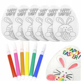 JAJKA STYROPIANOWE DLA DZIECKA DO MALOWANIA FARBY WIELKANOCNE 6SZT