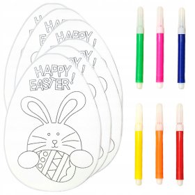 JAJKA STYROPIANOWE DLA DZIECKA DO MALOWANIA FARBY WIELKANOCNE 6SZT
