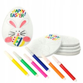 JAJKA STYROPIANOWE DLA DZIECKA DO MALOWANIA FARBY WIELKANOCNE 6SZT