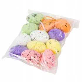 12SZT JAJKA STYROPIANOWE DLA DZIECKA DO MALOWANIA FARBY WIELKANOCNE