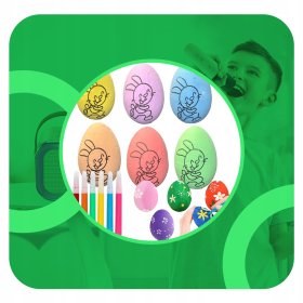 12SZT JAJKA STYROPIANOWE DLA DZIECKA DO MALOWANIA FARBY WIELKANOCNE