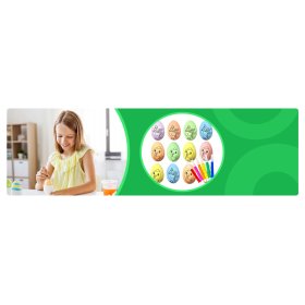 12SZT JAJKA STYROPIANOWE DLA DZIECKA DO MALOWANIA FARBY WIELKANOCNE