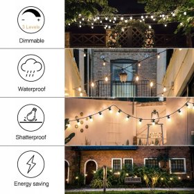 Girlanda Ogrodowa sieciowa Lampki sieciowe 10x E27 LED na Balkon 5m IP65
