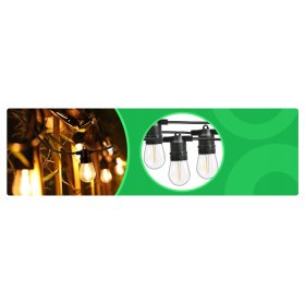 Girlanda Ogrodowa sieciowa Lampki sieciowe 10x E27 LED na Balkon 5m IP65