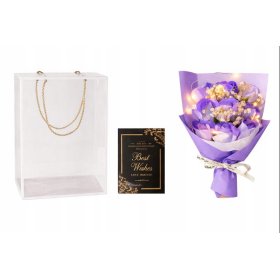 Prezent na Dzień Walentynki Kobiet Duża wieczne RÓŻE Bukiet Mydlane Kwiaty