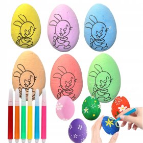 12SZT JAJKA STYROPIANOWE DLA DZIECKA DO MALOWANIA FARBY WIELKANOCNE