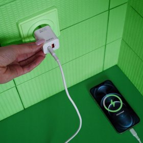 SZYBKA ŁADOWARKA USB-C 30W GaN QUICK CHARGE + KABEL USB-C MOCNA UNIWERSALNA