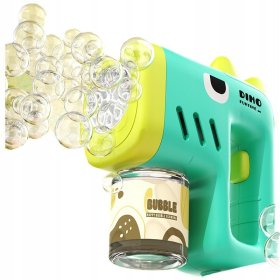 PISTOLET NA BAŃKI DINO MASZYNA DO BANIEK NA BATERIE +PŁYN+ 4x BATERIE GREEN