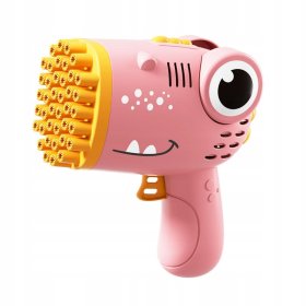 PISTOLET NA BAŃKI DINO MASZYNA DO BANIEK NA BATERIE + PŁYN+ 4x BATERIE Róż