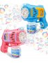 PISTOLET NA BAŃKI MASZYNA DO BANIEK NA BATERIE+PŁYN+ 4szt BATERIE niebieski