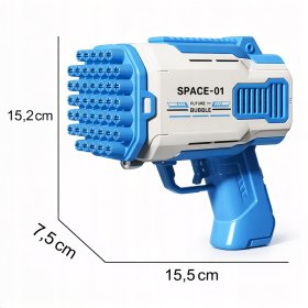 PISTOLET NA BAŃKI 32 otworów MASZYNA DO BANIEK NA BATERIE + PŁYN Czerwone