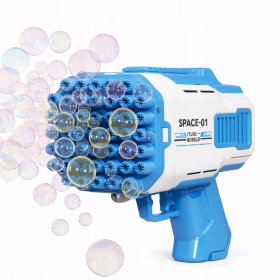 PISTOLET NA BAŃKI 32 otworów MASZYNA DO BANIEK NA BATERIE + PŁYN Czerwone