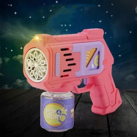 PISTOLET NA BAŃKI MASZYNA DO BANIEK NA BATERIE+PŁYN+ 4szt BATERIE niebieski