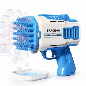 PISTOLET NA BAŃKI 32 otworów MASZYNA DO BANIEK NA BATERIE + PŁYN Czerwone