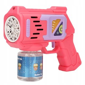 PISTOLET NA BAŃKI MASZYNA DO BANIEK NA BATERIE+PŁYN+ 4szt BATERIE niebieski