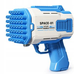 PISTOLET NA BAŃKI 32 otworów MASZYNA DO BANIEK NA BATERIE + PŁYN Czerwone