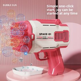 PISTOLET NA BAŃKI MASZYNA DO BANIEK NA BATERIE+PŁYN+ 4szt BATERIE Niebieski