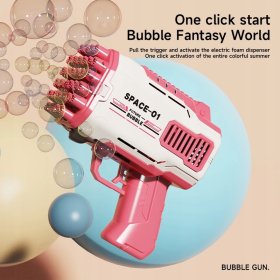 PISTOLET NA BAŃKI MASZYNA DO BANIEK NA BATERIE+PŁYN+ 4szt BATERIE Niebieski