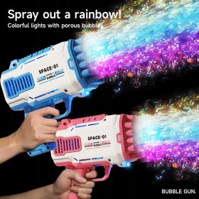 PISTOLET NA BAŃKI MASZYNA DO BANIEK NA BATERIE+PŁYN+ 4szt BATERIE Niebieski