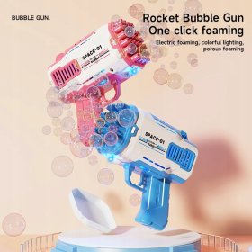 PISTOLET NA BAŃKI MASZYNA DO BANIEK NA BATERIE+PŁYN+ 4szt BATERIE Niebieski