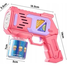 PISTOLET NA BAŃKI MASZYNA DO BANIEK NA BATERIE + PŁYN + 4szt BATERIE