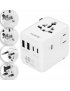 Adapter Podróżny 45W MORRE M471 Z Ponad 170 Narodów - 2 USB A 3 USB-C Biały