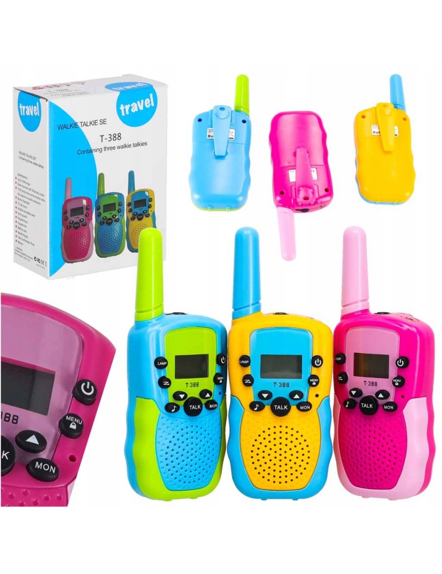 WALKIE TALKIE DLA DZIECI 3SZT Łoki Toki Krótkofalówki Zestaw DUŻY ZASIĘG