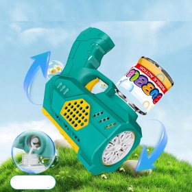 PISTOLET NA BAŃKI MASZYNA DO BANIEK NA BATERIE + PŁYN + 4szt BATERIE Różowy