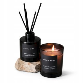 ZESTAW ZAPACHOWY DO DOMU ŚWIECA + DYFUZOR 40ML + 55G | CYTRUSOWY