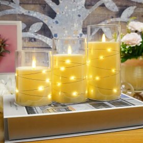 ŚWIECZKA LED ELEKTRYCZNY 15 CM WKŁAD DO ZNICZY NA BATERIE EFEKT PŁOMIENIA
