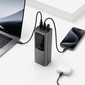 Power Bank 30000mAh PD 165W USB-C 100W QC 3.0 Display do Laptopa Telefonu