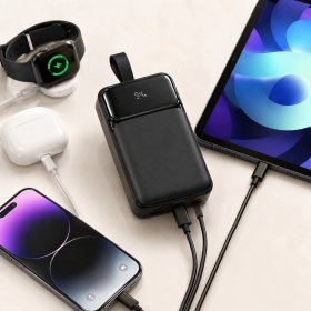 PowerBank 30000mAh PD 65W 2xUSB-C 2xUSB-A QC3.0 szybkie ładowanie do laptop
