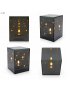 Znicz Lustrzany Lampion z efektem 3D Piękny Dekoracyjny Sześcian LED 15 cm
