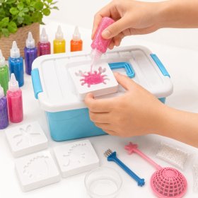 Zestaw Kreatywny Edukacyjny Żelowe 20Żeli 24Foremki Figurki Wodne Kolory UV