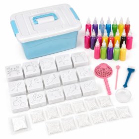 Zestaw Kreatywny Edukacyjny Żelowe 20Żeli 24Foremki Figurki Wodne Kolory UV
