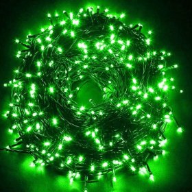 MOCNE LAMPKI CHOINKOWE 300 LED WEWNĘTRZNE 23M 8 TRYBÓW ŁĄCZNIK ZIELONY
