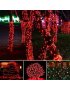 MOCNE LAMPKI CHOINKOWE 300 LED ZEWNĘTRZNE 23M 8 TRYBÓW ŁĄCZNIK CZERWONY