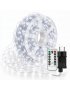 Lampki Choinkowe 500 LED 50m mikro drucik Zimne Biały Pilot Timer IP44