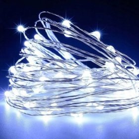 Lampki Choinkowe 500 LED 50m mikro drucik Zimne Biały Pilot Timer IP44