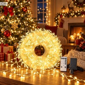 Lampki choinkowe 500 LED mikro drucik 23m ciepły biały IP44 pilot TIMER DIM