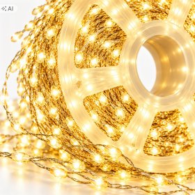 Lampki choinkowe 300 LED 15m ciepły biały drucik girlanda Pilot Timer IP44