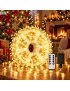 Lampki choinkowe 500 LED mikro drucik 23m ciepły biały IP44 pilot TIMER DIM